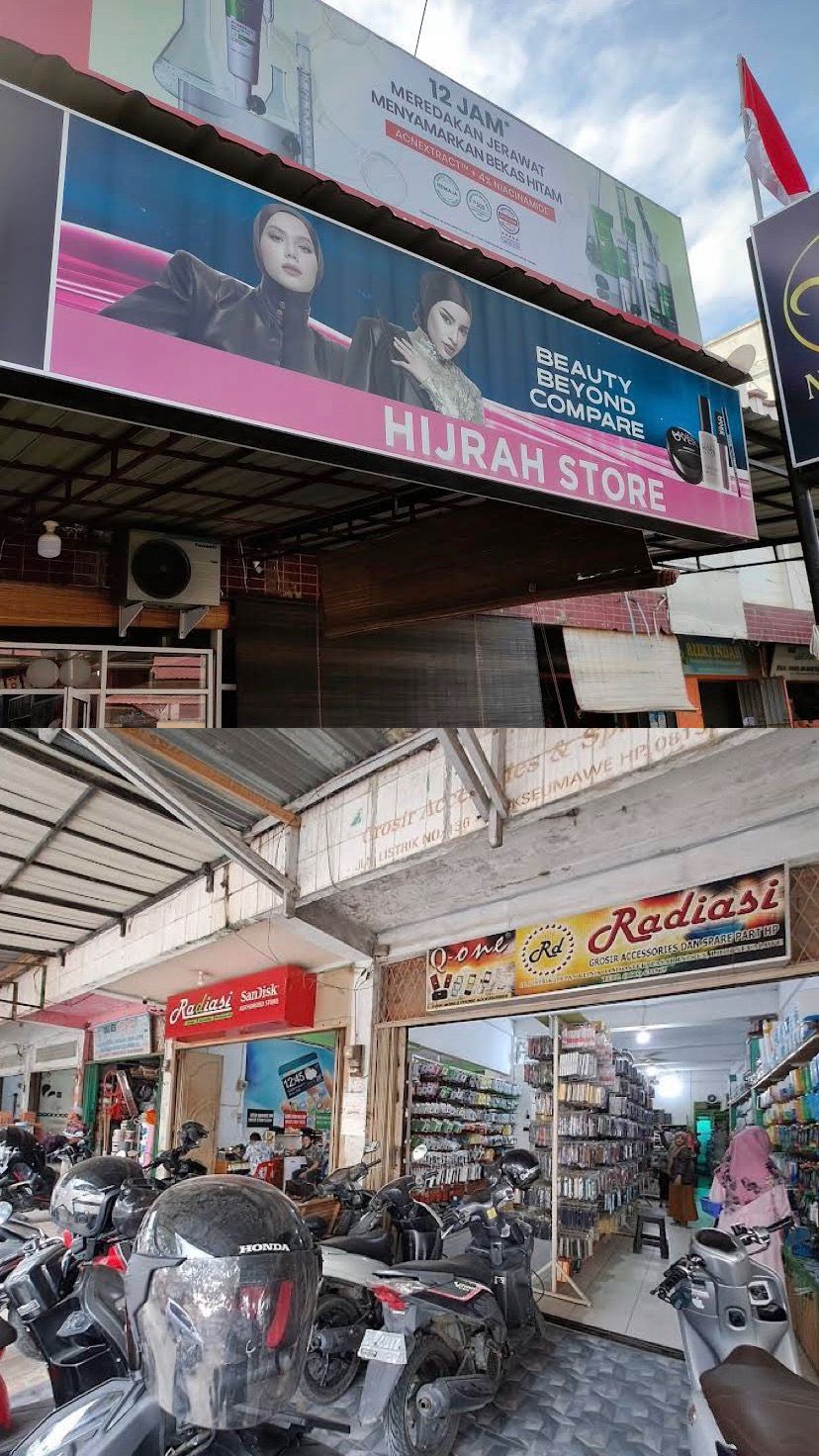 Pusat Perdagangan Mendukung aktivitas ekonomi dan menarik masyarakat untuk melakukan transaksi.